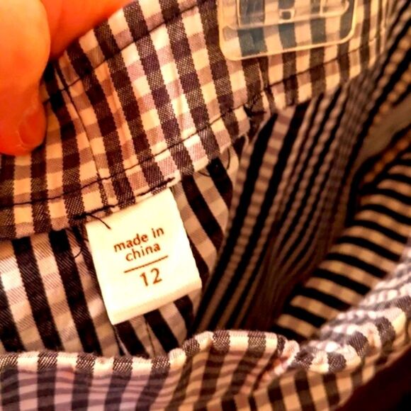 COLDWATER CREEK Crop Pants Black White Check Size 12 - Picture 5 of 9